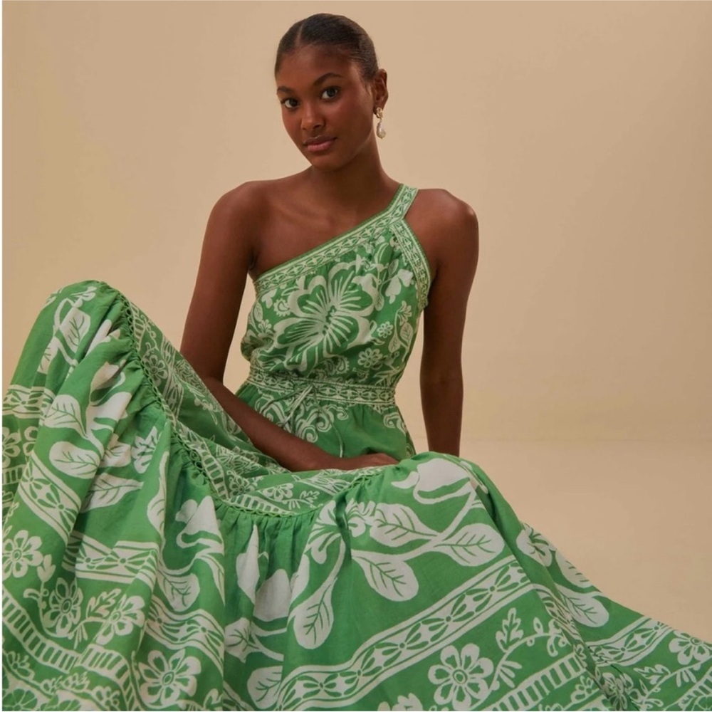 NWT FARM Rio Sweet Garden Maxi Dress Green Size Medium